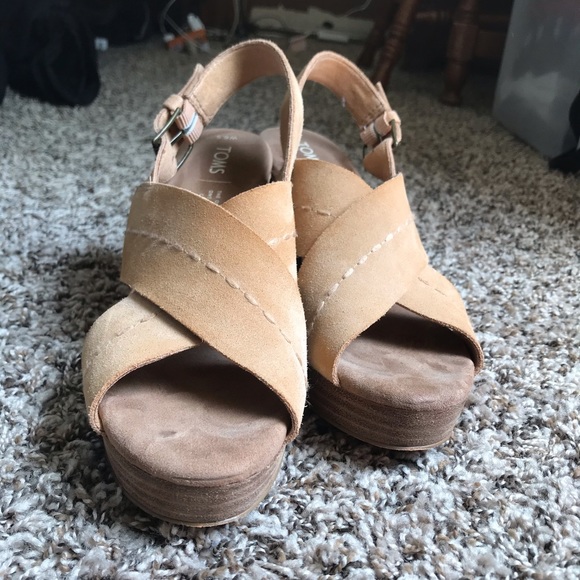 Toms Honey Suede Women’s Ibiza Sandals - Picture 1 of 4